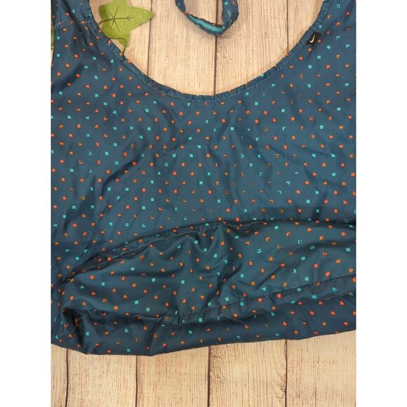 Nike Mesh Shoulder Reversible Sports Gym Workout Beach Bag Tote Blue Teal Logo - Picture 6 of 8